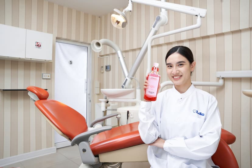 Dentist with patient